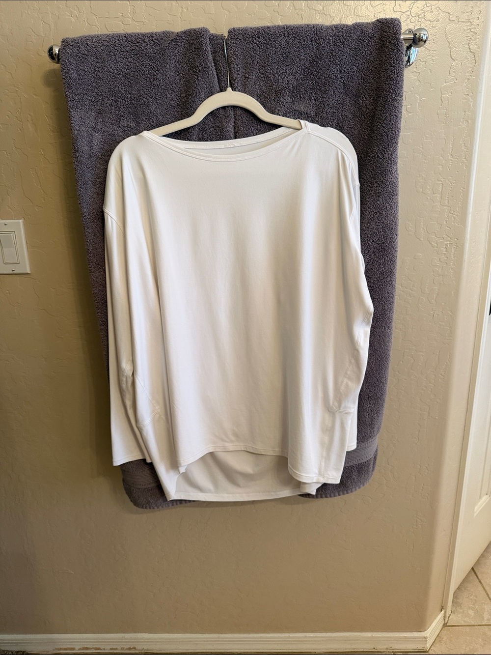 lululemon athletica White Relaxed Crewneck Long Sleeve Top